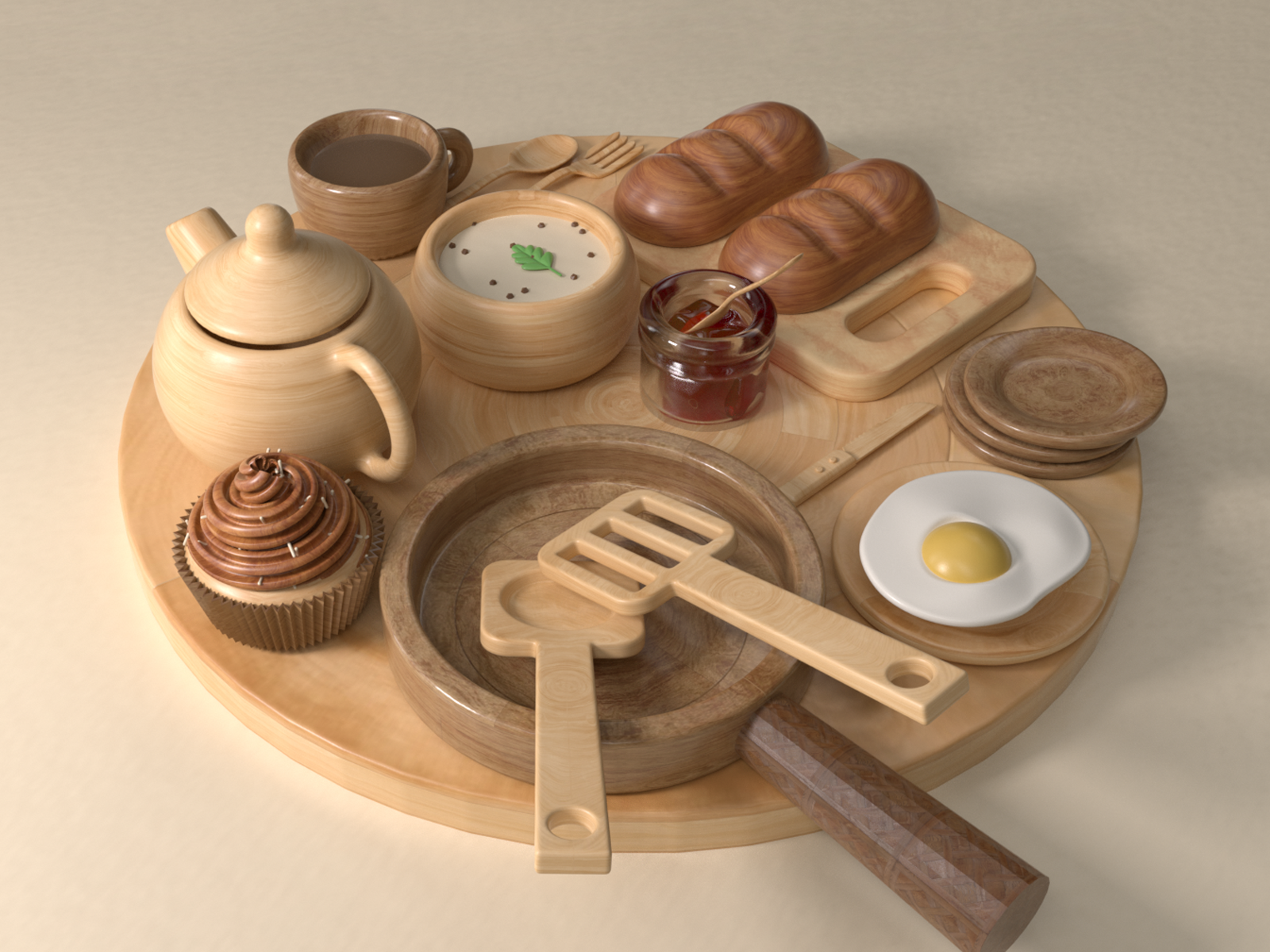 Example of 3D Models & 3D Environment Illustration