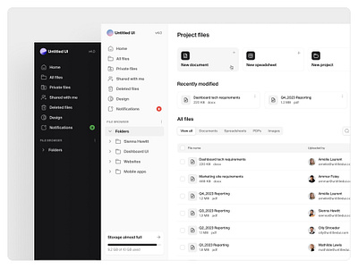 Sidebar navigation — Untitled UI design system figma figma design system minimal modern ui nav nav menu navbar navigation product design saas sidenav ui ui design ui library user interface