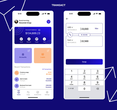 Transact currency swap and send ui ux