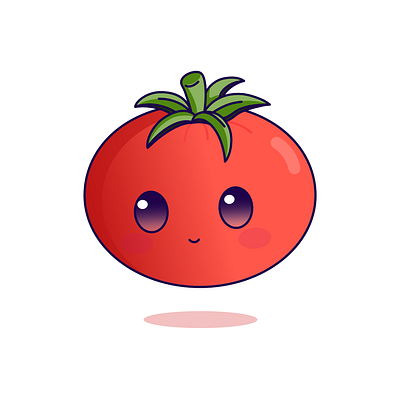 Tomato cute kawaii tomato vector