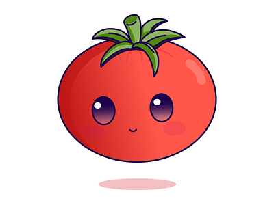 Tomato cute kawaii tomato vector