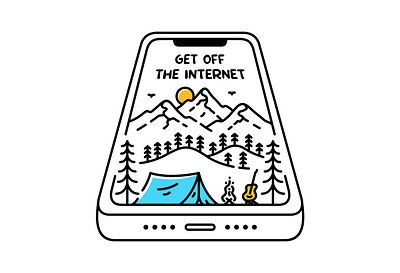 Get off the Internet 1 apparel apparel design national park print on demand t shirt design t shirt designer