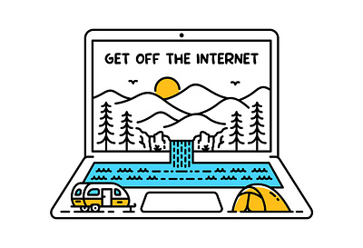 Get off the Internet 2 apparel apparel design computer national park t shirt design t shirt designer