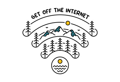 Get off the Internet 3 apparel apparel design national park print on demand t shirt design tshirt design