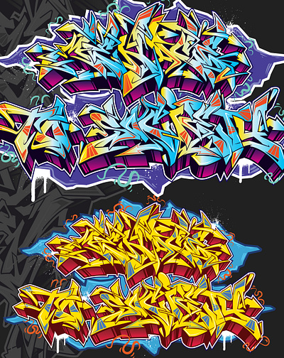 Meas7 X Menace To Society (Wildstyle Graffiti) artwork commission design digital illustration graffiti graffiti art graffiti vector illustration tshirt design typography vector illustration