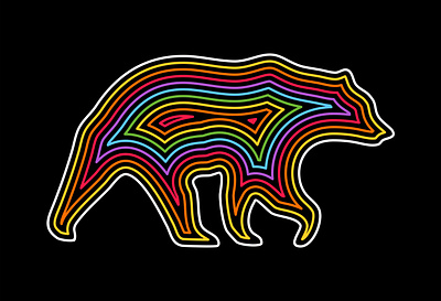 Rainbow Bear apparel apparel design national park print on demand t shirt design tshirt design