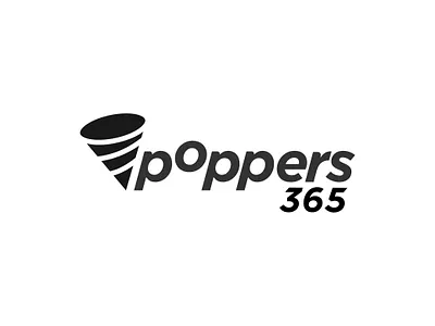 Poppers 365 graphic design logo