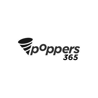 Poppers 365 graphic design logo