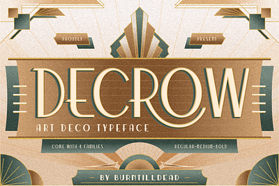 Decrow art deco branding decorative display font design font family font style lettering logo font sans serif typeface vintage