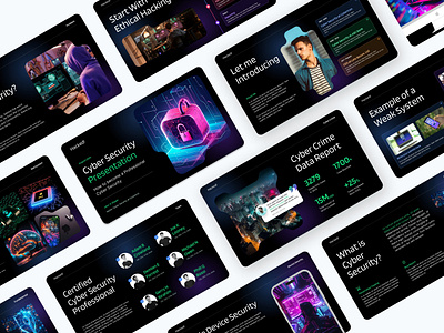 Hacked – Cyber Security Presentation Template branding hacker presentation hacker ui inspiration layout pitch deck powerpoint powerpoint deck presentation presentation deck presentation design ui ui design