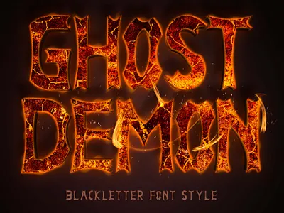 Ghost Demon beautiful branding design devil font font design graphic design handwritten horror illustration logo scream spooky ui