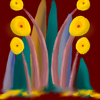 Flower illustration abstract flowers illustrations yellow