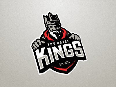 THE ROYAL KINGS academy character college crown design e sport graphic design illustration king logo mascot noviangraphic royal school sport university vector