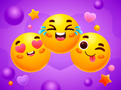 Emoji Day Collection abstract design emoji gradient graphic design illustration instagram post social media post social network vector illustration