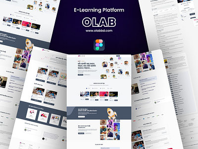 OLAB an E-learning platform e learning edtech figma figma design learning management live class live learning website lms lms website ui olab online learning ui ui ux user experience user interface ux website design website ui ux