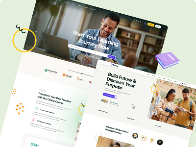 Online Courses Tailwind CSS Template branding design education graphic design illustration ui university ux