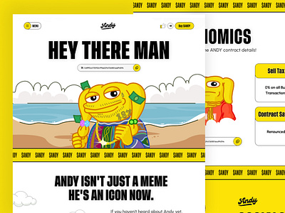 $ANDY MEME COIN andy base blockchain coin crypto landing page meme meme coin memecoin pepe token website