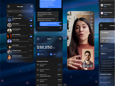 BlueStream Platform figma interactive messenger mobile design platform ui video chat