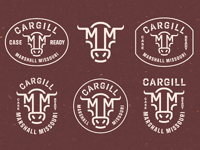 Monogram Cattle Logo badge design badge logo beef logo brand identity branding cattle brand cattle logo custom logo gestalt gestalt logo hand drawn illustration illustration logo inspiration meat loo monogram logo vintage illustration vintage logo western logo wild western