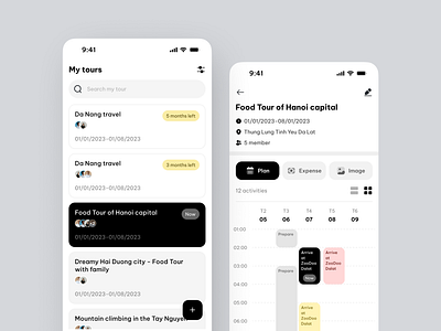 Plan your trip app black clean detail task flat graphic design list mobile app plan to do to do list travel ui ui design ui ux