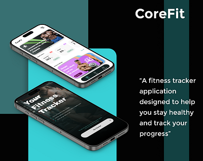 CoreFit app designing figma flutter graphic design gym ui ux