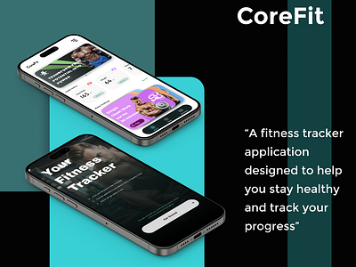 CoreFit app designing figma flutter graphic design gym ui ux