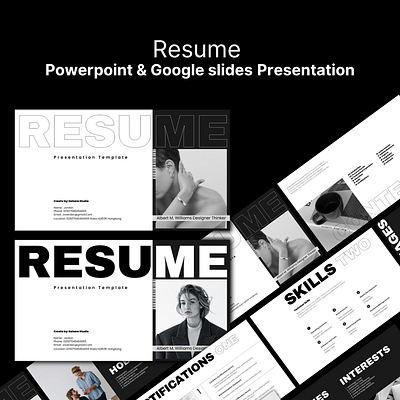 Resume PowerPoint & Google Slides Presentation. cv google slides powerpoint presentation resume resume presentation template