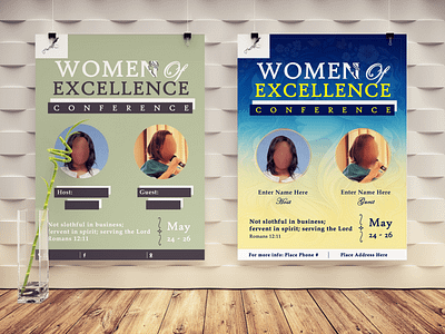 Women's Conference: Empowered to Shine blue branding christian church conference design event gold graphic design green gray illustration logo poster service women yellow