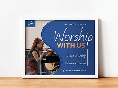 Sunday Worship: A Sacred Gathering african blue branding christian church conference design event graphic design illustration poster praise service ui worship