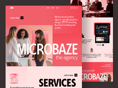 MICROBAZE - Creative Agency Landingpage UIUX Design agency bold branding cre homepage landing page minimal studio template uidesign user interface ux website