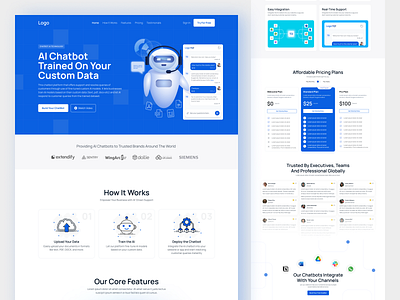 ChatBot - Web UI Concept chatbot ai chatbot concept website chatbot website chatbot website design design graphic design landing page minimal design ui web ui website