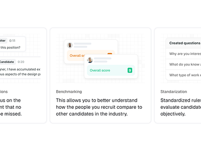 Candidate evaluation - Ilustration for Landing Page candidate card candidate evaluation candidate illustration candidate score design visual hr illustration illustration interview landing page card landing page visual page illustration product design questions score tables ui ui illustration ux visual