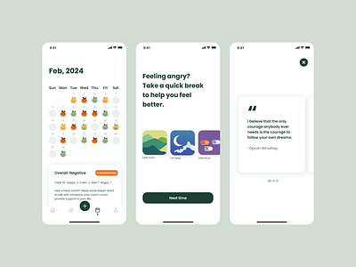 Mental health mobile design graphic design ui