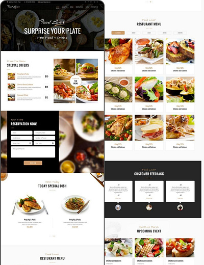 Fast food delivery website branding ecommerce webdesigb wordpress