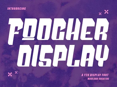 Foocher Y2k Display Font animation branding font fonts graphic design logo nostalgic