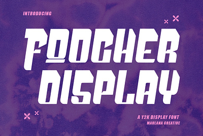 Foocher Y2k Display Font animation branding font fonts graphic design logo nostalgic