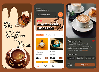 The Coffee House UI app coffee figma uiux