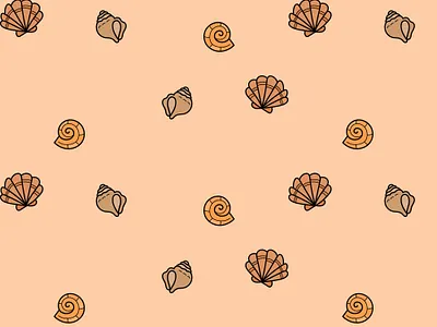 A pattern of cute original seashells app branding design graphic design illustration logo typography ui ux vector