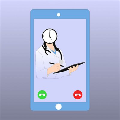 contact woman doctor via cell phone animation branding graphic design logo motion graphics