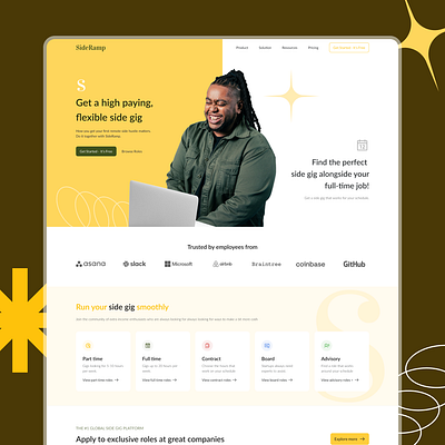 SideRamp - Career Website careergoals jobssearch landing page ui