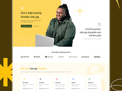 SideRamp - Career Website careergoals jobssearch landing page ui