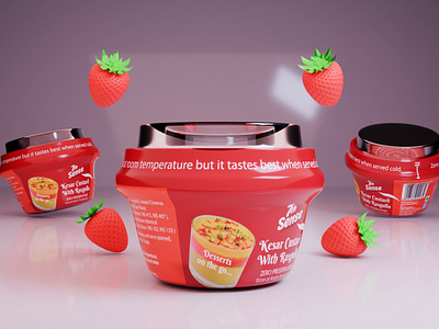 Packaging and 3d Product Realistic Photography 3d food interface modelling photography strawberry web website