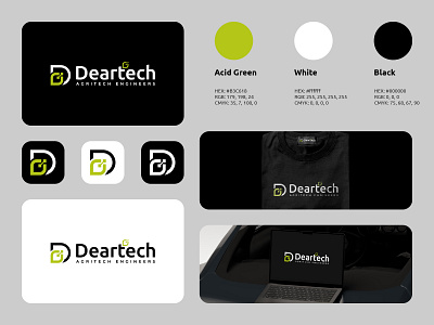 Deartech Logo agritech branding business logo logos modern nature simple