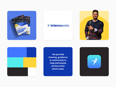 Intervuwala Branding brand building brand guidelines branding brochure design color palette colors design design process graphic design logo logo design monogram poppins typography ui wordmark