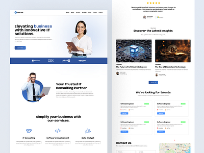 Novatech Solutions || Landing Page Design business company profile figma graphic design landing page uiux web design website