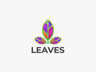 LEAVES branding design graphic design icon leaf leaf coloring leaf design graphic leaves logo