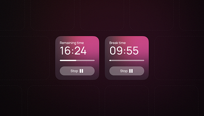 Time Counter Widget app clean design pomodoro simple design timer ui ux web website widget