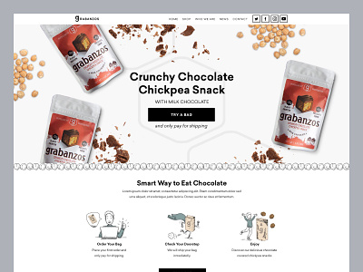 Antithesis Foods Website Header Design stand out header