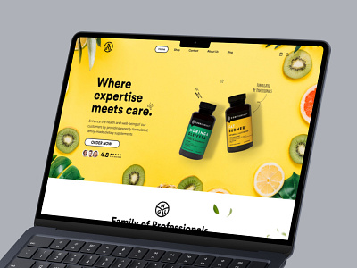 Dietary Supplements Header Design stand out header