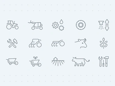 ProDealCenter Icons cow design farm icons pictos tire ui